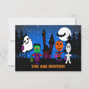 Invitation "Trick or Treaters" pour Halloween