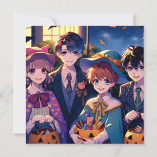 Invitation Trick ou traitement des enfants en costumes Hallow