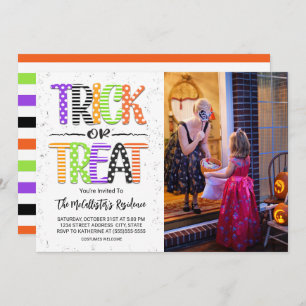 Invitation Trick ou traiter Halloween Costume de fête photo