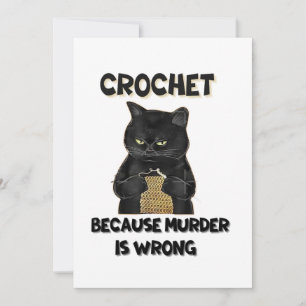 Invitation tricot parce que le meurtre est faux