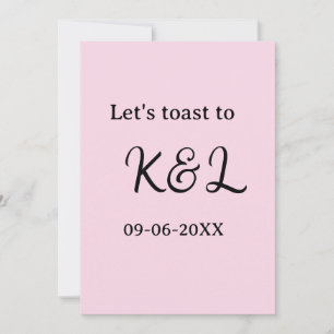 Invitation Trinquons à l'annonce de mariage lettre rose