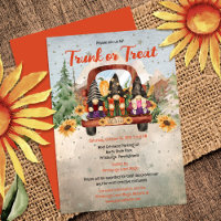 Trio Gnome en camion Halloween Trunk ou Treat