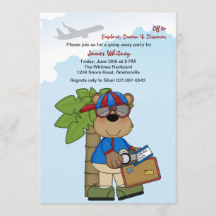 Invitation Trip Ready Teddy Go Away Party