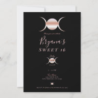 Triple Déesse Cycle Lunaire Rose & Noir Douce 16