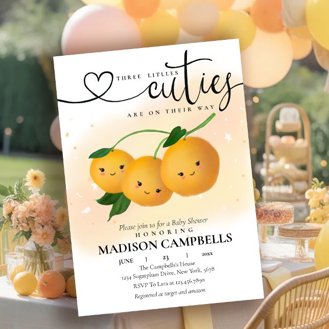 Invitation Triplet trois petites villes sont en route (Créateur téléchargé)