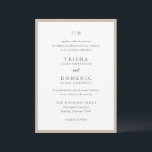 Invitation Trisha Earthy Neutral Mariage moderne<br><div class="desc">Invitations de mariage modernes avec un design propre avec des polices serif et script.</div>