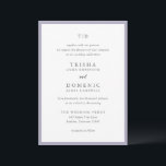 Invitation Trisha Lilac Mariage moderne<br><div class="desc">Invitations de mariage modernes avec un design propre avec des polices serif et script.</div>
