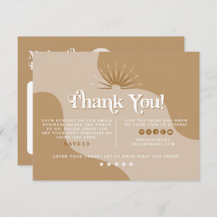 Invitation TRIXIE Retro Earth Tone Beige Business Merci