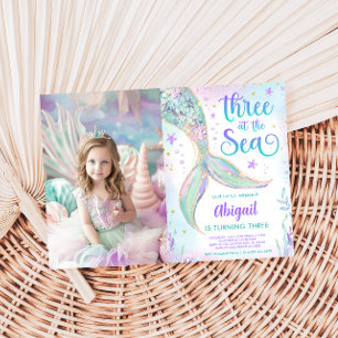 Invitation Trois ans à la Sirène de Mer 3e Anniversaire Photo