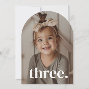 Invitation Trois Arches Photo 3e Anniversaire Fille