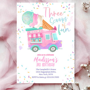 Invitation Trois Boules de Fun 3e Anniversaire