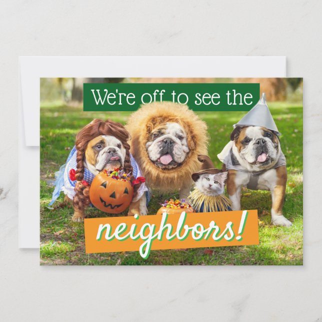 Invitation Trois Bulldogs en costumes (Devant)