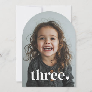Invitation Trois Coeurs Arché Photo 3e anniversaire