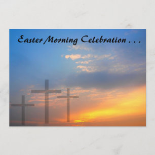 Invitation Trois croix et levers de soleil