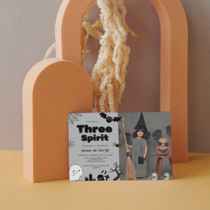 Invitation Trois Esprit Halloween 3ème anniversaire