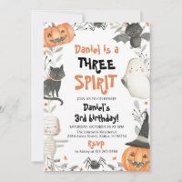 Trois Esprit mignon Halloween 3e anniversaire Invi