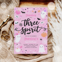 Trois Esprit mignon Halloween Fantôme 3e anniversa