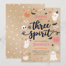 Trois Esprit Vintage Halloween Fantôme 3ème annive