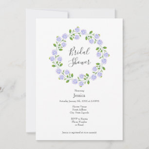 Invitation Trois Hydrangées Aquarelle Florale Wreath