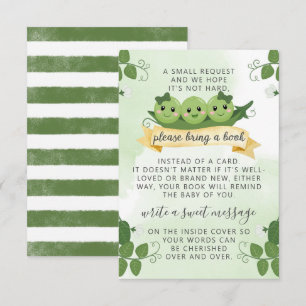 Invitation Trois Livres De Pois Pour Baby Request Card Insére