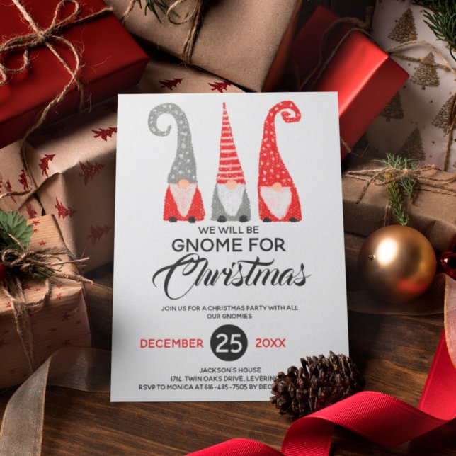 Invitation Trois lutins scandinaves fête de Noël (Créateur téléchargé)