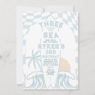 Invitation Trois sous le Surf de mer Surfboard 3e anniversair