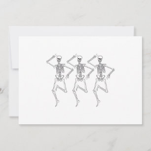 Invitation Trois squelettes dansants