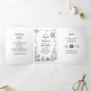 INVITATION TROIS VOLETS