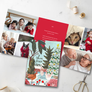 Invitation Trois Volets 12 jours Noël Trois poules françaises vacances pho