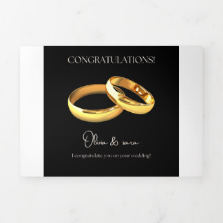 Invitation Trois Volets Bagues WeGold simples élégantes minimalistes trans