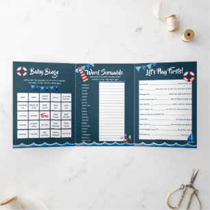 Invitation Trois Volets Bateau phare d'ahoo nautique première partie