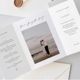 Invitation Trois Volets Carton d'invitation "Trifold" avec photo pour anno