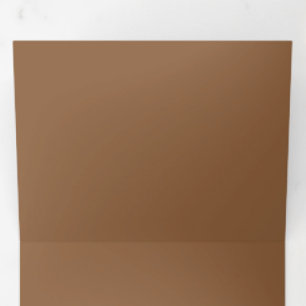 Invitation Trois Volets Conception de fond brun ton terre rustique