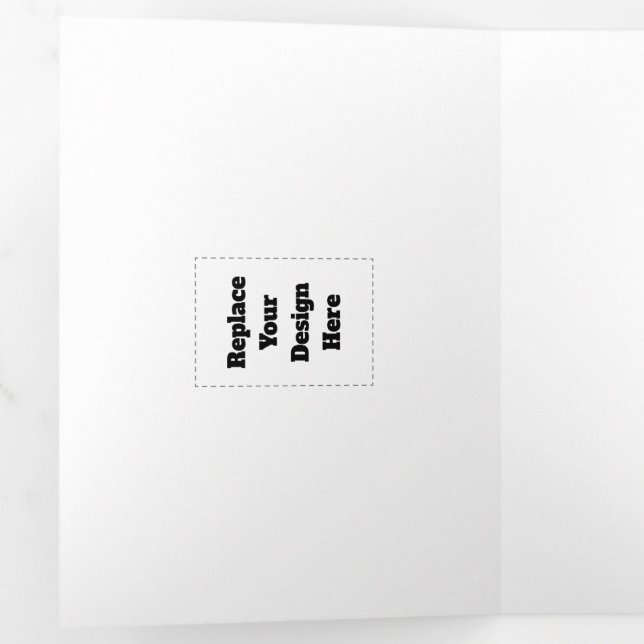 Invitation Trois Volets Créez votre propre blanc  (Intérieur en premier)