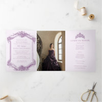 Elégant violet espagnol Quinceañera 15e anniversai