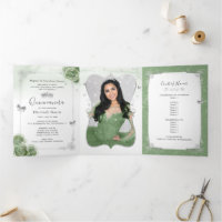 Elégante Photo Espagnol Sage Green Silver Quince