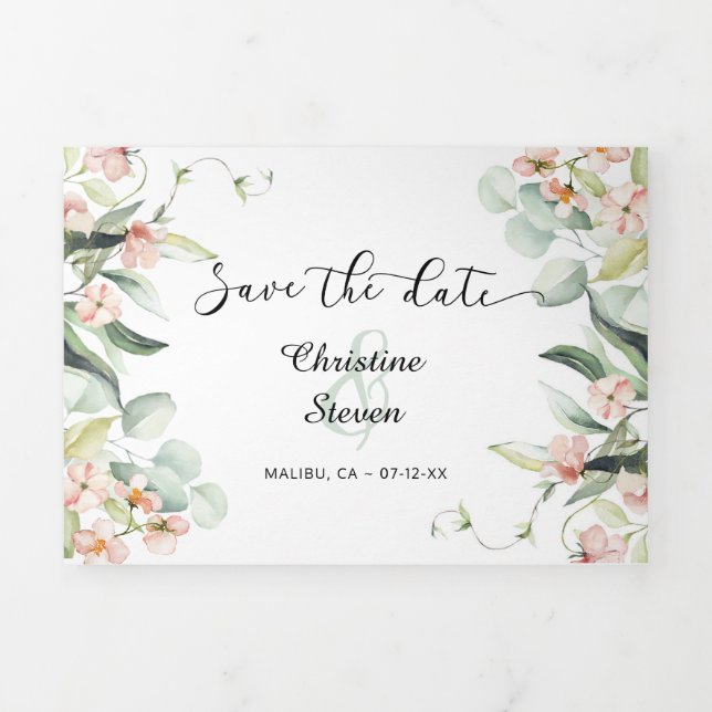 Invitation Trois Volets Enregistrez la date Futsal Trifold tout-en-un Invi (Page de couverture)