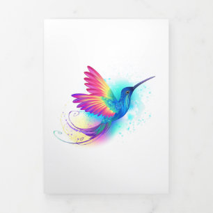 Invitation Trois Volets Exotic Rainbow Hummingbird