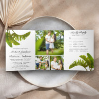 Feuilles de bananier Palm tropical Foliage 3 en 1 