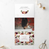 Fleurs d'automne Élégant Mariage botanique moderne