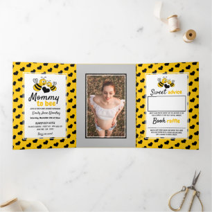 Invitation Trois Volets Honey Bee, Baby shower Suite