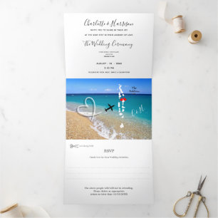 Invitation Trois Volets Le mariage de destination aux Maldives