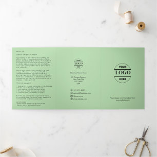 Invitation Trois Volets Logo d'entreprise et texte Brochure moderne triplé