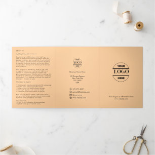 Invitation Trois Volets Logo d'entreprise et texte Brochure moderne triplé