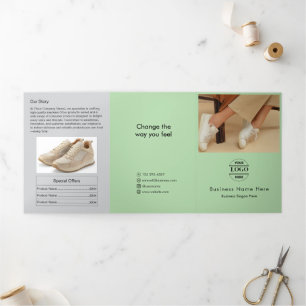 Invitation Trois Volets Logo et image personnalisés minimalistes simples