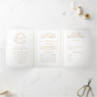 Mariage de monogramme de cime dorée