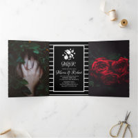 Mariage d'Halloween Gothique Rayures Crâne