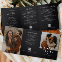 Moderne tout en un détail RSVP QR Code Mariage