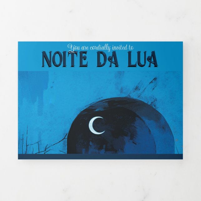 Invitation Trois Volets noite da lua, soirée bal (Page de couverture)