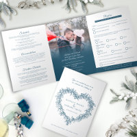 Option de repas de mariage bleu blanc gui RSVP